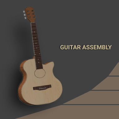 Guitar assembly 3D model
